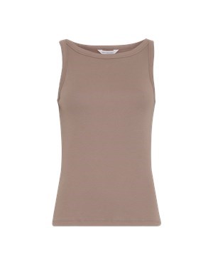 MSCH Gubbe Rasmia Rib Tanktop, Brunlig